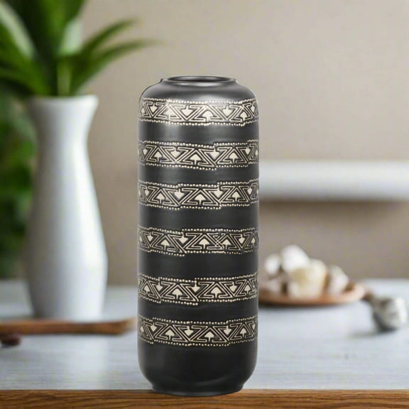 Rheo Charcoal Ceramic Vase