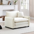 thumbnail image 5 of Modern Oversized Corduroy Armchair,Deep Seat Accent Chair with Pillow,Comfy Single Sofa Chair for Living Room Bedroom Apartment,Beige, 5 of 6