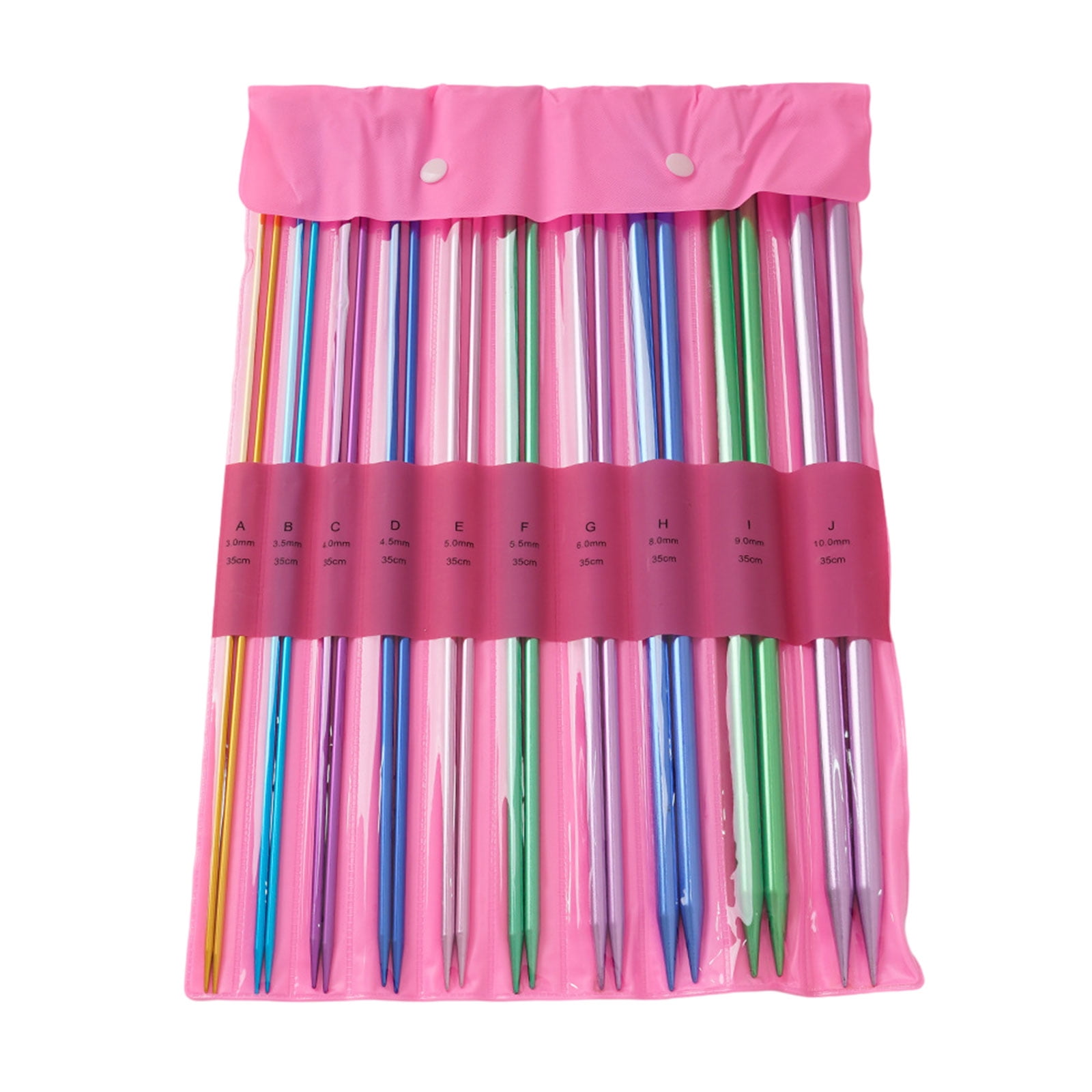 10Pairs Aluminum Knitting Needle, 3.0mm-10mm Single Pointed Beginner Knitting Needle for Sweater, Bag, Sock, Hat, Craft
