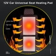 thumbnail image 4 of Riwesomey Almohadilla de calefacción para asiento de vehículo de 12V CC de invierno, asientos de sedán para camión, calentador ajustable, alfombrilla Automoción decorativa y accesorios Riwesomey VI017799-00, 4 of 6