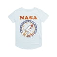 thumbnail image 2 of Nasa Retro Shuttle Women's Graphic T-Shirt Rolled Sleeve Tee, 2 of 6