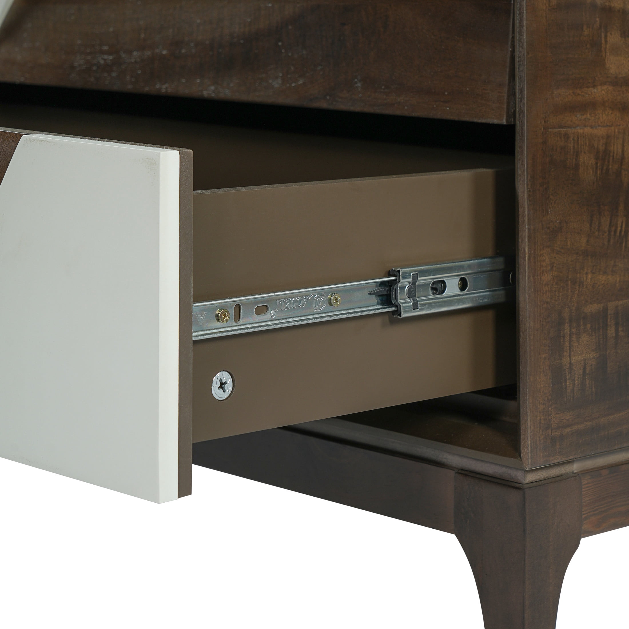Christopher Knight Home Wooden Nightstand with 2 Drawers, Japandi Style Bedside Table, Brown, Set of 2