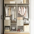 thumbnail image 2 of VivaVista Walk-In Closet Organizer, Wood Open Wardrobe Armoire Closet System with Drawers, Closet Organization and Storage System with Built-In Garment Rack, 2 of 7