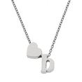 thumbnail image 1 of 18K Gold Plated Stainless Steel Minimalist Trendy Heart "B" Initial Pendant Necklace with 18" Chain, 1 of 4