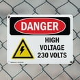 thumbnail image 5 of (2 Pack) High Voltage 230 Volts OSHA Danger Sign 24 Inch X 18 Inch Indoor / Outdoor Rust-Free Aluminum Metal Signs for Workplace, Workshop, and Construction Site, Made in the USA, 5 of 8
