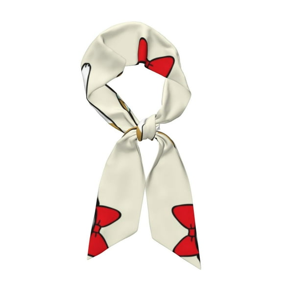 Xecao Cute Bull Dog Pattern Large Satin Head Scarf - Satin Hair Scarves Silk Bandana Scarf Headscarf Silk Feeling Scarf for Women