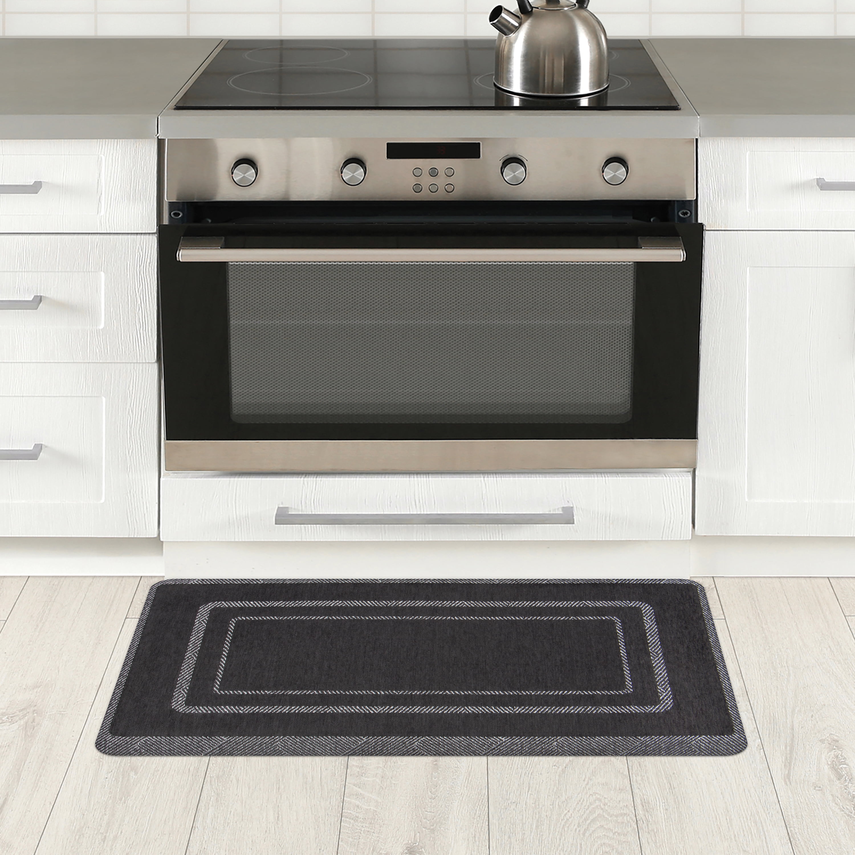 Better Homes & Gardens Dustin Collection Modern Weave Rich Black Anti-fatigue Kitchen Mat 20" x 32"