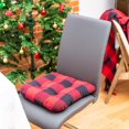 thumbnail image 3 of Coussin de chaise Fabstyles Buffalo Check avec housse 100% coton capitonné, 3 of 6