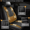 thumbnail image 4 of DIKSOAKR Car Seat Covers 2 Front Seat for Hyundai Venue 2020-2025: Seat Cover Faux Leather Breathable Waterproof Compatible Airbag (Black), 4 of 7