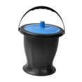 thumbnail image 1 of Spiton con tapa, cubo de cómro de la noche de cama portátil, olla para el baño para orinar del hogar para niños adultos viajes ancianos Tapa azul profunda, 1 of 8