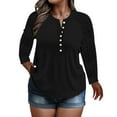 thumbnail image 3 of Zorckvet Plus Size Shirts for Women Long Sleeve Button Down Tops Casual Loose Blouses Oversized Pullover, 3 of 8