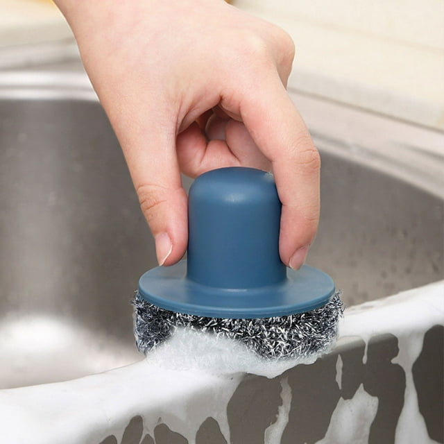 TIMIFIS Cleaning Brush Kitchen Multi-function Pot Washing Household Handle Short Handle Cleaning Brush Descaling Brush pring/Summer