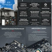 Gustard S26 Music Server,Ultra-Low Latency Audio Processing System,Supports Airplay/UpnP/Roon,Silver