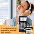 thumbnail image 2 of Reusable Coffee Filters, 3 Packs for 5 Cup Coffee Filter Nylon Material Dishwasher Safe Coffee Basket, 2 of 7