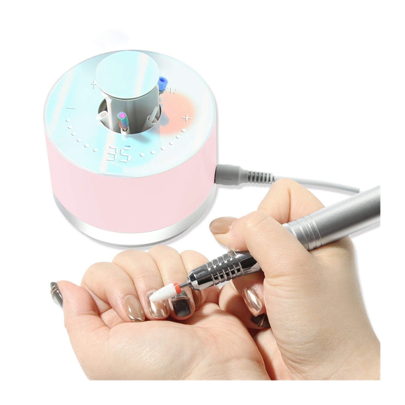 Professional Electric Nail Drill Machine, Portable Rechargeable 35000RPM Nail Drill for Acrylic Gel Nails