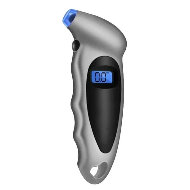 Lector de Medidor de Presión de Neumáticos Configuraciones Medidor de Neumáticos Digital Boquil LCD Retroiluminada para Automóvil, Pta Macarena Medidor digital de compresor de aire