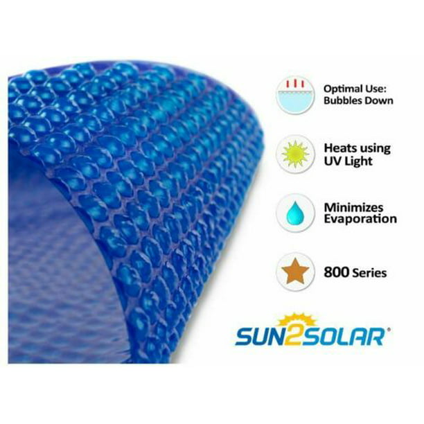 Sun2Solar 27' Round Blue Swimming Pool Solar Heater Blanket Cover 800 Series