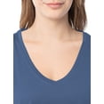thumbnail image 3 of Athletic Works Women's Active Texture Knit V-Neck Tee, Sizes XS-XXXL, 3 of 8