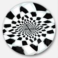 thumbnail image 1 of Designart 'Abstract Spiral Fractal Design ' Modern wall clock, 1 of 6