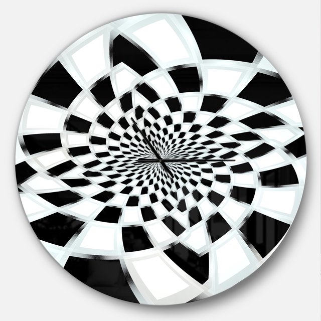 Designart 'Abstract Spiral Fractal Design ' Modern wall clock
