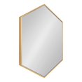 thumbnail image 1 of Kate and Laurel Rhodes Modern Hexagon Wall Mirror, 31" x 22", Gold, Chic Geometric Wall Mirror, 1 of 2