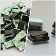 thumbnail image 6 of AURARMLET 100Pcs Black Wire Clips Adhesive Cable Fixing Buckles for Desk Wall Cable Organization, 6 of 7