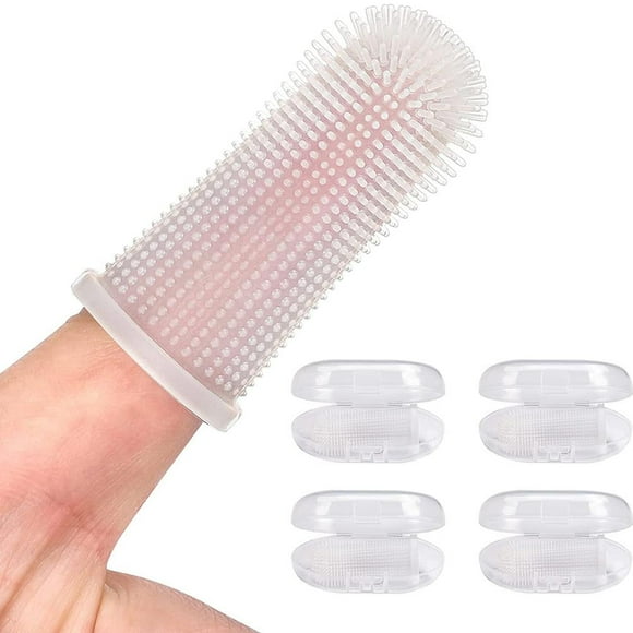 Dog Finger Toothbrush With Silicone 360º Finger Toothbrush Kit Dog Cat Tooth Brush Professional Dog Toothbrush