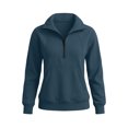thumbnail image 7 of Sweatshirt for Women Plus Size Solid Color Hoodless Sports Sweatshirt Casual Loose Lapel Pocket Fall Fashion Sweatshirts 2026 Winter Clothes, 7 of 7