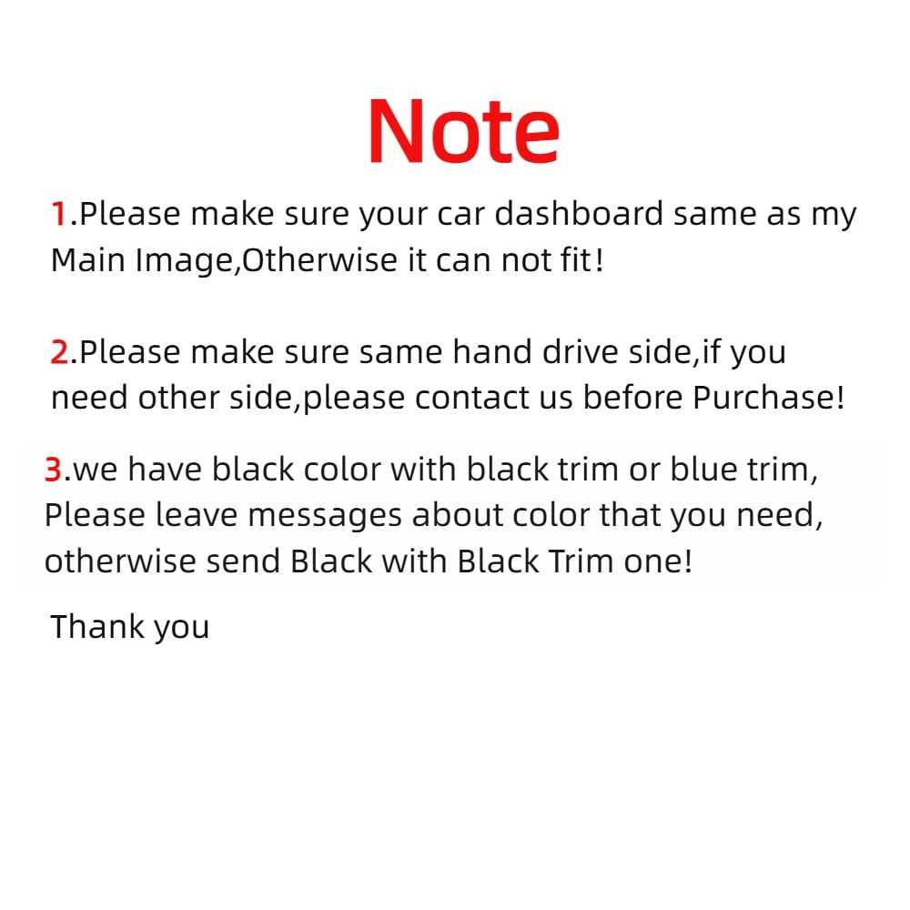 Leather Car Dashboard Protects Mat Dash Cover for Ford Fusion 2013- 2017 2018 With Sound Black