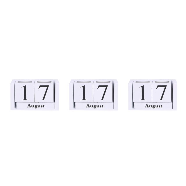 Advancent Calendario de letras de de escritorio Vintage, bloque de cubo, accesorios de decoración del hogar, accesorio de tiro, calendario de Type4 NO4 Advancent CBP066339