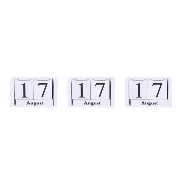 Advancent Calendario de letras de de escritorio Vintage, bloque de cubo, accesorios de decoración del hogar, accesorio de tiro, calendario de Type4 NO4 Advancent CBP066339