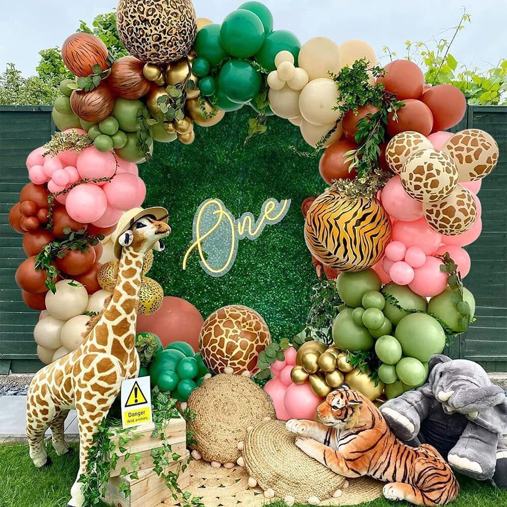 SPECOOL Balloon Arch Kit Jungle Safari Sage Green Party Decorations