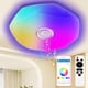 thumbnail image 1 of Hub de música regulable de 48 W, 39 cm, control remoto y aplicación, perfecto para dormitorios, habitaciones de niños y áreas de estar, luz de techo LED RGB con Bluetooth, 1 of 5