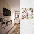 thumbnail image 5 of Yayeee Rocker Switch Wall Plate 3-Gang 6.5"x4.6" Home Decorative Outlet Cover, Beige Apple Pattern, 5 of 6