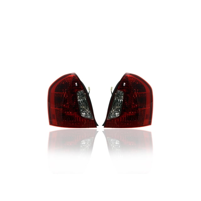 Tail Light Assembly - Compatible/Replacement for '06-11 Hyundai Accent Sedan - Halogen - Pair, Left Driver + Right Passenger Set - 924021E010, 924011E010