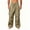 Khaki, variant on TKKCS Mens Wide Leg Cargo Pants- Loose Fit Breathable Drawstring Elastic Waist Adjustable Hem Casual Outdoor Parachute Pants with Multi Pockets Khaki Size L