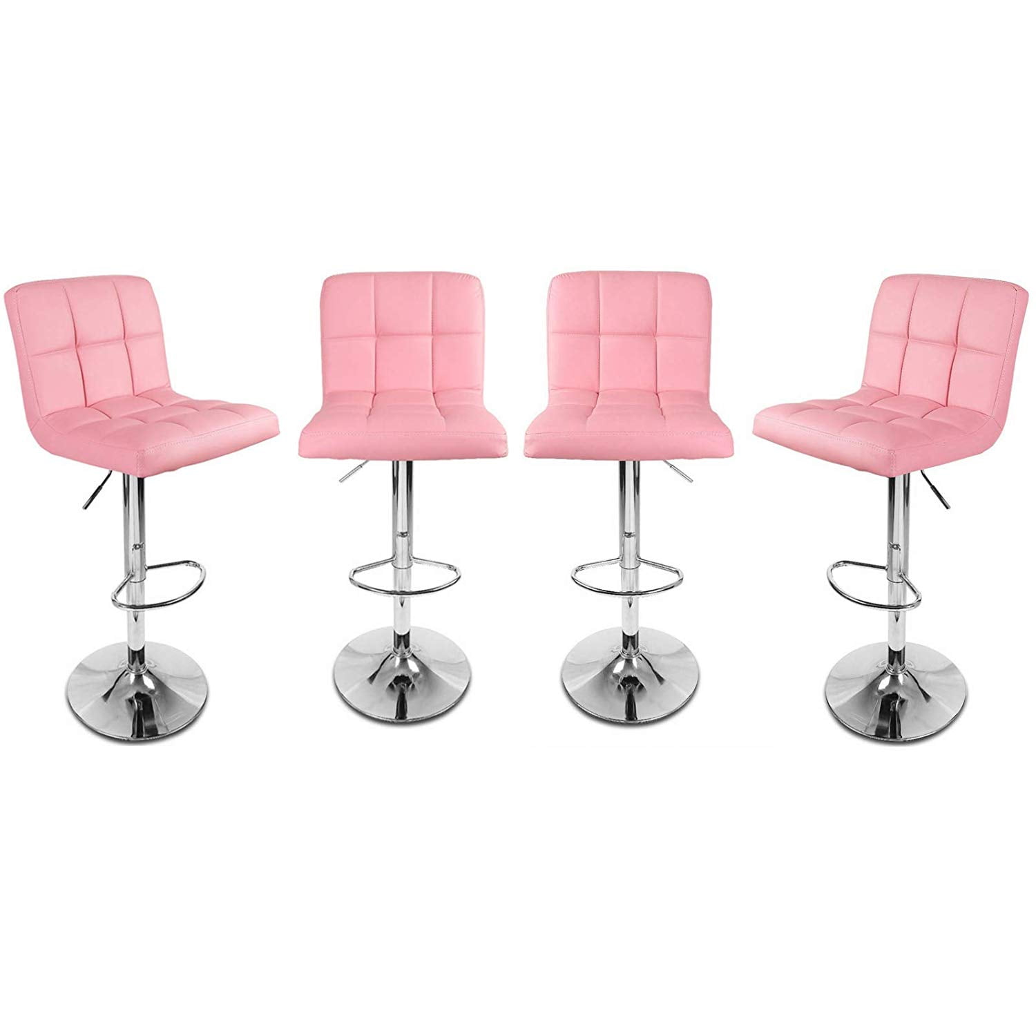 Magshion Faux Leather Bar Stools Adjustable 360 Degree Swivel Backrest