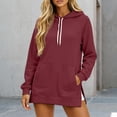 thumbnail image 2 of FUZHIQ Hoodie Dress for Women â Trendy Pullover Long Oversized Sweatshirt Dresses for Women 2026 with Pockets, Split Hem, 2 of 5