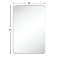 thumbnail image 4 of TEHOME Kengston Comtemporary Chrome Metal Framed Rectangle Bathroom Vanity Mirror 24''x36'', 4 of 11