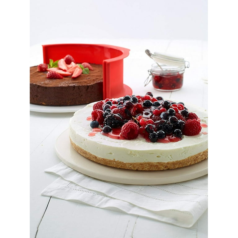 Springform Pan with Lid- 10” Nonstick Baking Cheesecake Pan with Travel  Friendly Snap-on Lid-Anti Warping Carbon Steel Bakeware by Classic Cuisine  