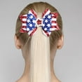 thumbnail image 7 of Independence Day Patriotic Hair Bow Clip Set Handmade Star Flag Design Party Hair Accessory for Women and Girls National Day Celebration, 7 of 7