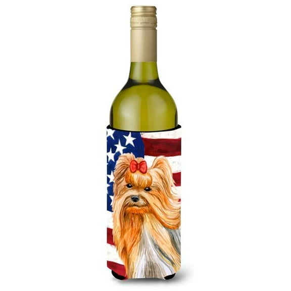 Yorkshire Terrier Patriotic Wine Bottle Beverge Insulator Hugger