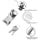 thumbnail image 3 of 2 pcs Stainless Steel Locking Hasp Door Bolt Latch Buckle with Padlock and Key, 3 of 5