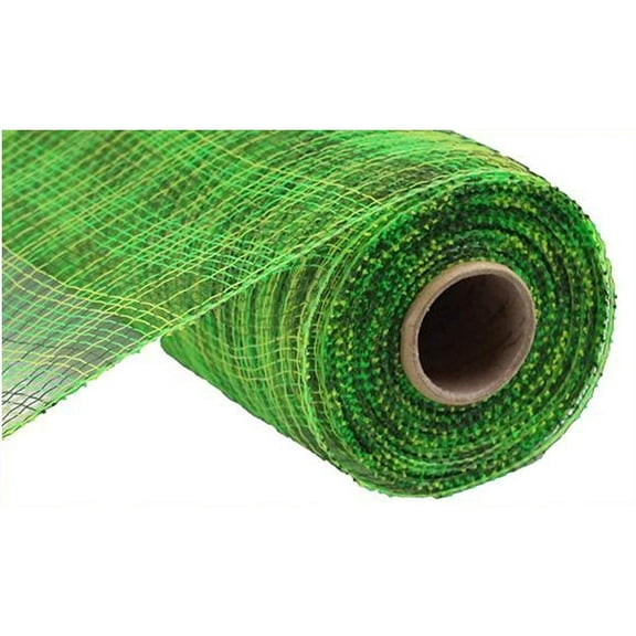 Moss Lime Apple Green Multi Stripe Deco Poly Mesh Ribbon 10 Inch x 10 Yards  Christmas St Patricks