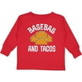 thumbnail image 3 of Inktastic Baseball And Tacos Boys or Girls Long Sleeve Toddler T-Shirt, 3 of 5