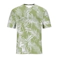 thumbnail image 5 of JXMVOJ Men's Winter Polyester Fashion Casual Printing Short Sleeve Button Round Neck Top Daily Outdoor, 5 of 6