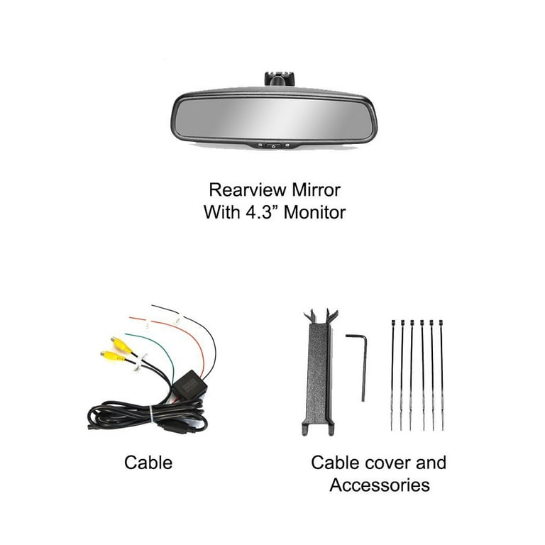 Master Tailgaters OEM Universal Rear View Mirror with 4.3