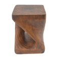 thumbnail image 5 of Twist Shape Side Table with Wood-Like Texture - Antique Brown, 5 of 10