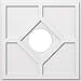 thumbnail image 3 of Ekena Millwork CMP24EY-07000 24 Po OD x 7 Po ID Carré Embry Architecture Grade PVC Contemporain Plafond Médaillon, 3 of 4