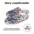 thumbnail image 6 of Wukai Flamingo And Zebra Print Women's Indoor Bedroom Slipper Slip On Shoes, Unisex House Shoes with Anti-Skid Sole for Men, Gift for Women Men-13, 6 of 7